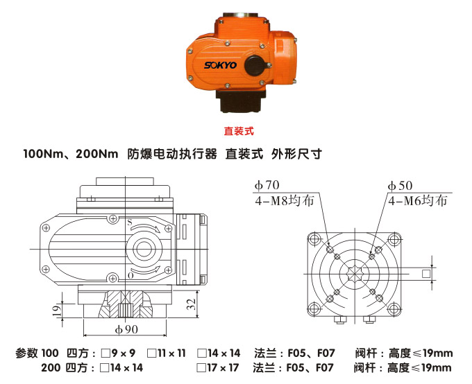 防爆電動執(zhí)行器,YTEx-RS200防爆電動執(zhí)行機構(gòu)結(jié)構(gòu)圖,直裝式